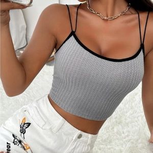 grey cami top, i don’t have any pictures of the top, but text me for proof!.